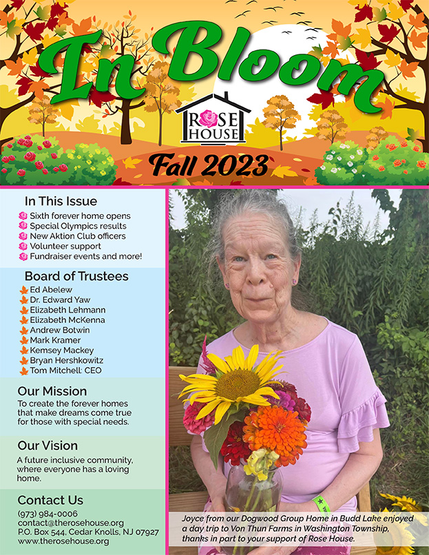 Cover image for Rose House fall 2023 In Bloom newsletter